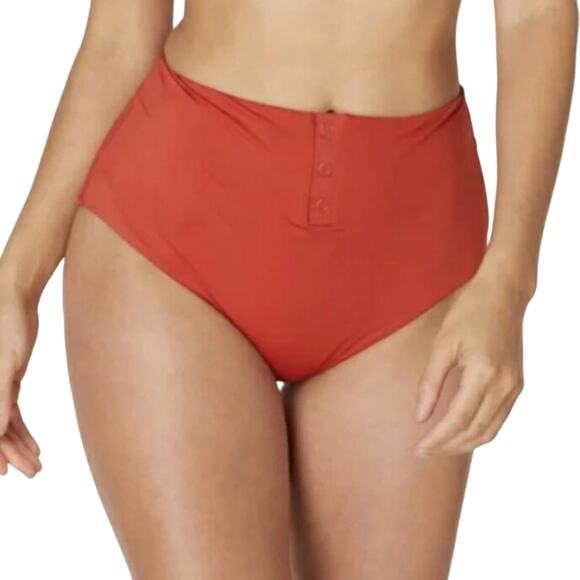Andie The Snap Bottom Eco Nylon Chili Pepper Swimwear Bathing Suit Size S New - Picture 1 of 12